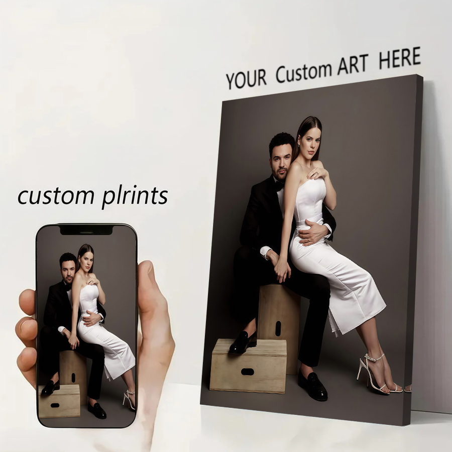 Home Textiles & Furnishings - カスタムプリントキャンバスポスターアニメゲームポスターあなたの写真による絵画パーソナルギフトカスタマイズフィギュア動物ペット家の装飾
