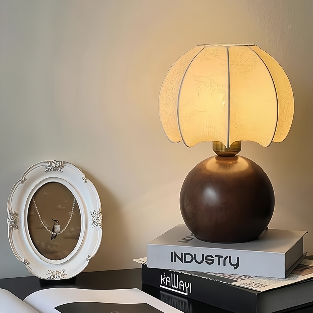 ヴィンテージ花柄テーブルランプ、中世風ベッドサイドランプ、寝 - Home Textiles & Furnishings のレビューと価格