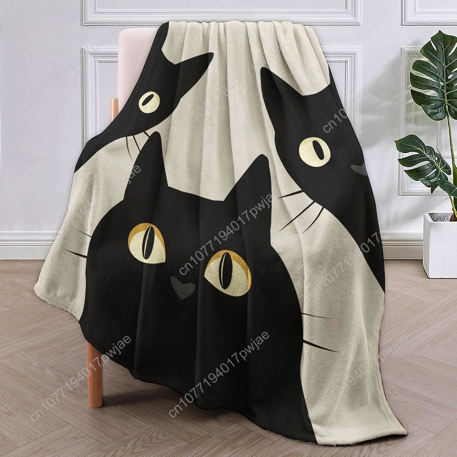 面白い猫柄ブランケット 女性・女の子向け ソフトで暖かい 軽 - Home Textiles & Furnishings のレビューと価格