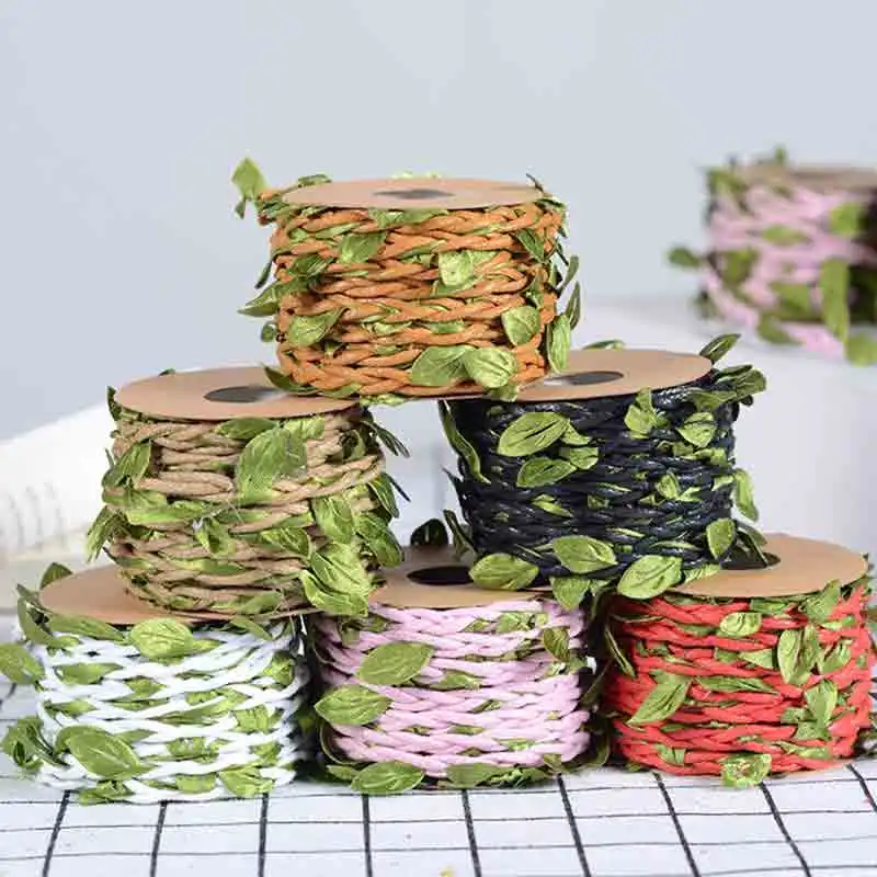 リーフロープ付きdiy麻ロープ、天然ジュート麻ひもロープ、黄 - Home Ec Textiles のレビューと価格